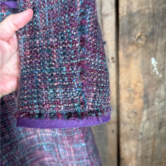 Philosophy di Alberta Ferretti Purple Tweed Coat - Size 4 - Picture 8 of 15